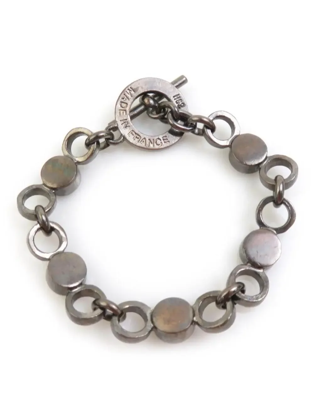 Auth Celine Bracelet Gunmetal Metal - #302693C15B